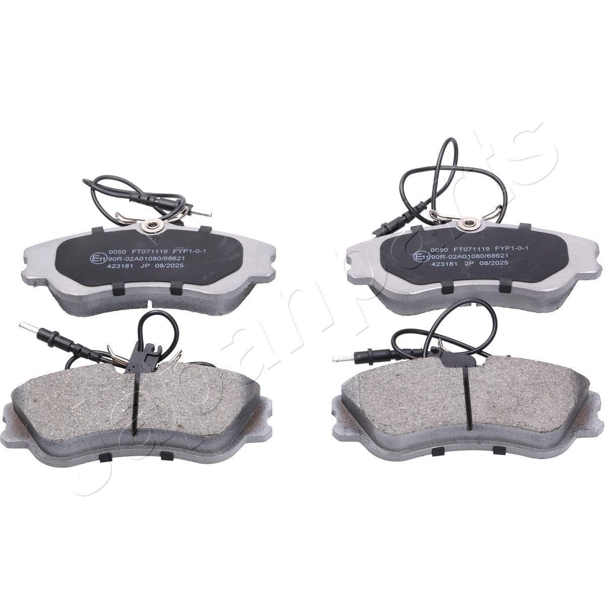 JAPANPARTS PA-0050AF: Bromsbelägg framaxel