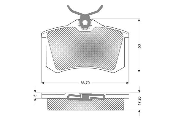 PROCODIS FRANCE PF10781: Piduriklotsid koos lisadega, koos pidurisadula kruvidega