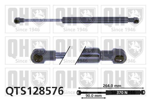 QUINTON HAZELL QTS128576 Heckklappendämpfer 264mm