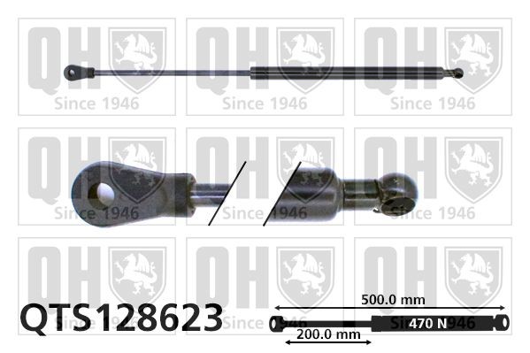 QUINTON HAZELL QTS128623 Heckklappendämpfer 500mm