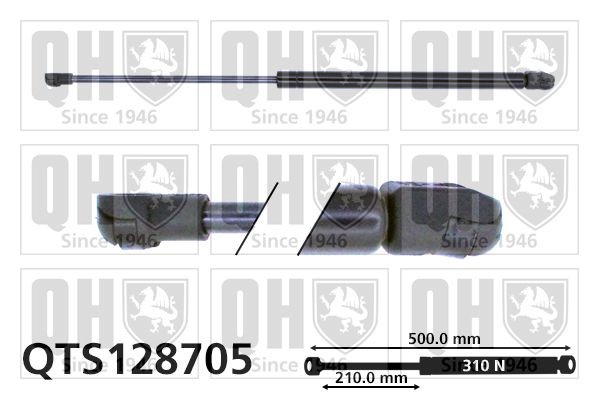 QUINTON HAZELL QTS128705 Motorhaubendämpfer