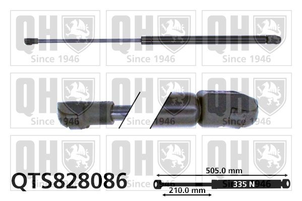 QUINTON HAZELL QTS828086 Heckklappendämpfer 505mm