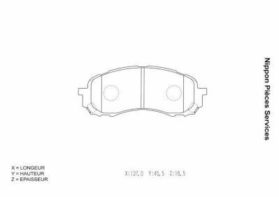 NPS S360U25: Bremsbeläge Vorderachse