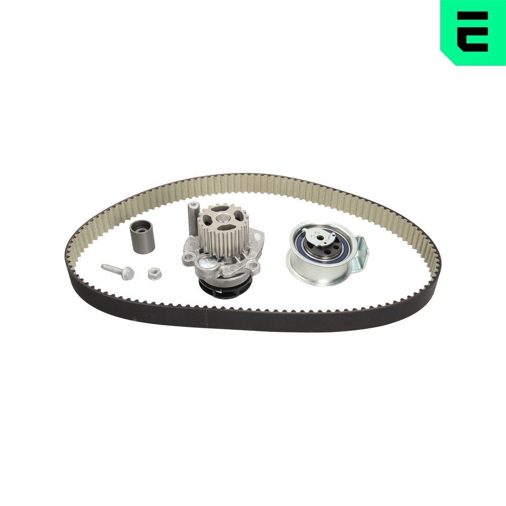 OPTIMAL SK-1388AQ1: Tandremssæt med vandpumpe Zähnez.: 120, Breite: 30mm, med monterings-/fastgørelsesmateriale, uden spændedæmper, strammehjul