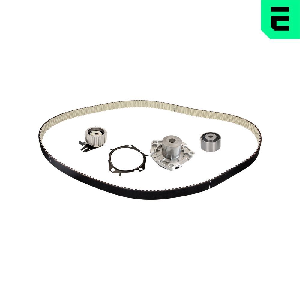 OPTIMAL SK-1587AQ1: Bomba de água + kit de correia dentada N.º dentes: 199, Largura: 24mm, com bomba de água