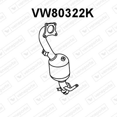 VENEPORTE VW80322K: Catalyseur avec pièces d'assemblage