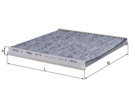 MAHLE LAK 131: Filter, salongiõhk Aktiivsöefilter
