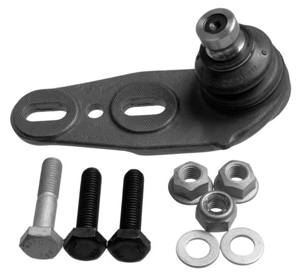 LEMFÖRDER 10041 02 Traggelenk unten, Vorderachse rechts, mit Zubehör, mit ovalen Flanschbohrungen