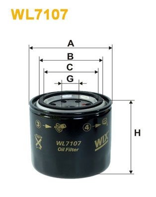 WIX FILTERS WL7107: Filtro olio