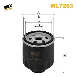 WIX FILTERS WL7203: Olejový filter s jednym spätným ventilom