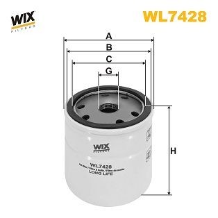 WIX FILTERS WL7428: Oliefilter