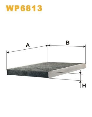 WIX FILTERS WP6813: Szűrő, utastér levegő aktívszén szűrő