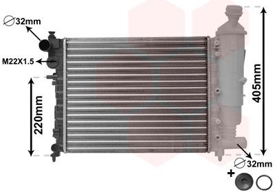 VAN WEZEL 09002206: Radiateur du moteur 390 - 323 - 24