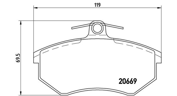 MAGNETI MARELLI 363700485093: Bromsbelägg med bromsoksskruvar