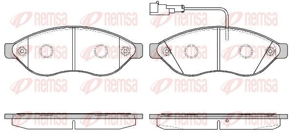 REMSA 1237.11: Remblokken Vooras, Met kleeffolie