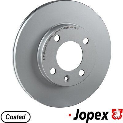JP GROUP 1163110000: Bremžu diski JOPEX Priekšējais tilts, Ø: 239mm, ventilējams, Ø: 239mm, pārklāts