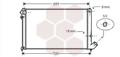 VAN WEZEL 40002179: Radiateur du moteur 640x415x34