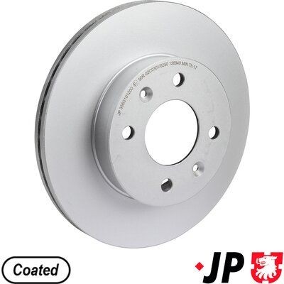 JP GROUP 3563101200: Bremžu diski JP Priekšējais tilts, Ø: 241mm, ventilējams, Ø: 241mm, pārklāts