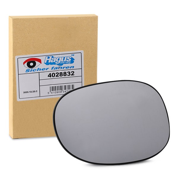 VAN WEZEL 4028832: Κρύσταλλο καθρέφτη, εξωτ. καθρέφτης * HAGUS * δεξιά