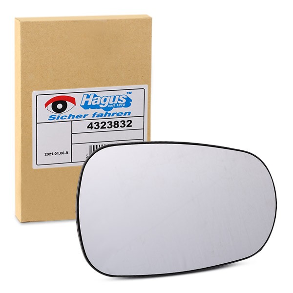 VAN WEZEL 4323832: Κρύσταλλο καθρέφτη, εξωτ. καθρέφτης * HAGUS * δεξιά
