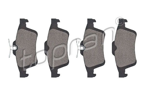 TOPRAN 304 883: Juego de pastillas de freno Eje trasero, sin accesorios, con instrucciones de montaje