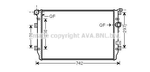PRASCO VNA2287: Radiateur du moteur avec raccords rapides