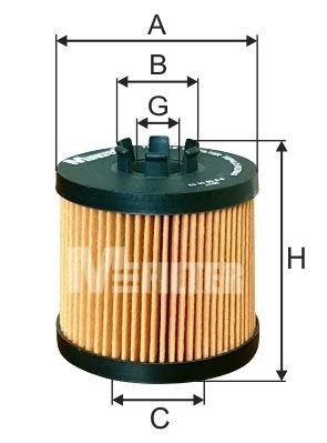 MFILTER TE 4016: Oliefilter