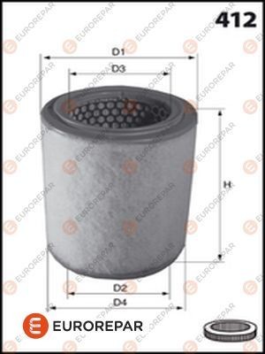 EUROREPAR 1613720780: Luftfilter mit Vorfilter