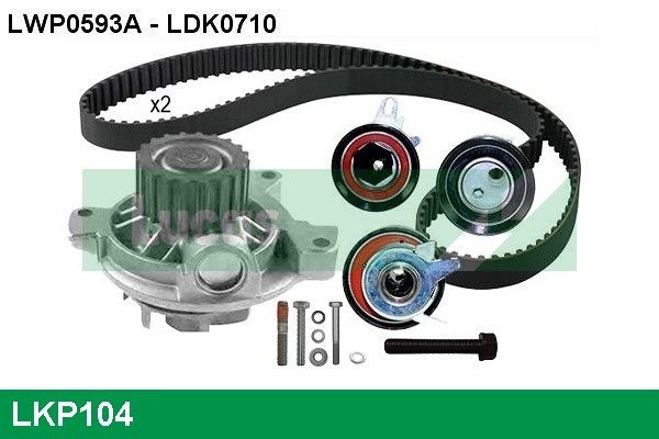LUCAS LKP104: Bomba de agua + kit de correa de distribución