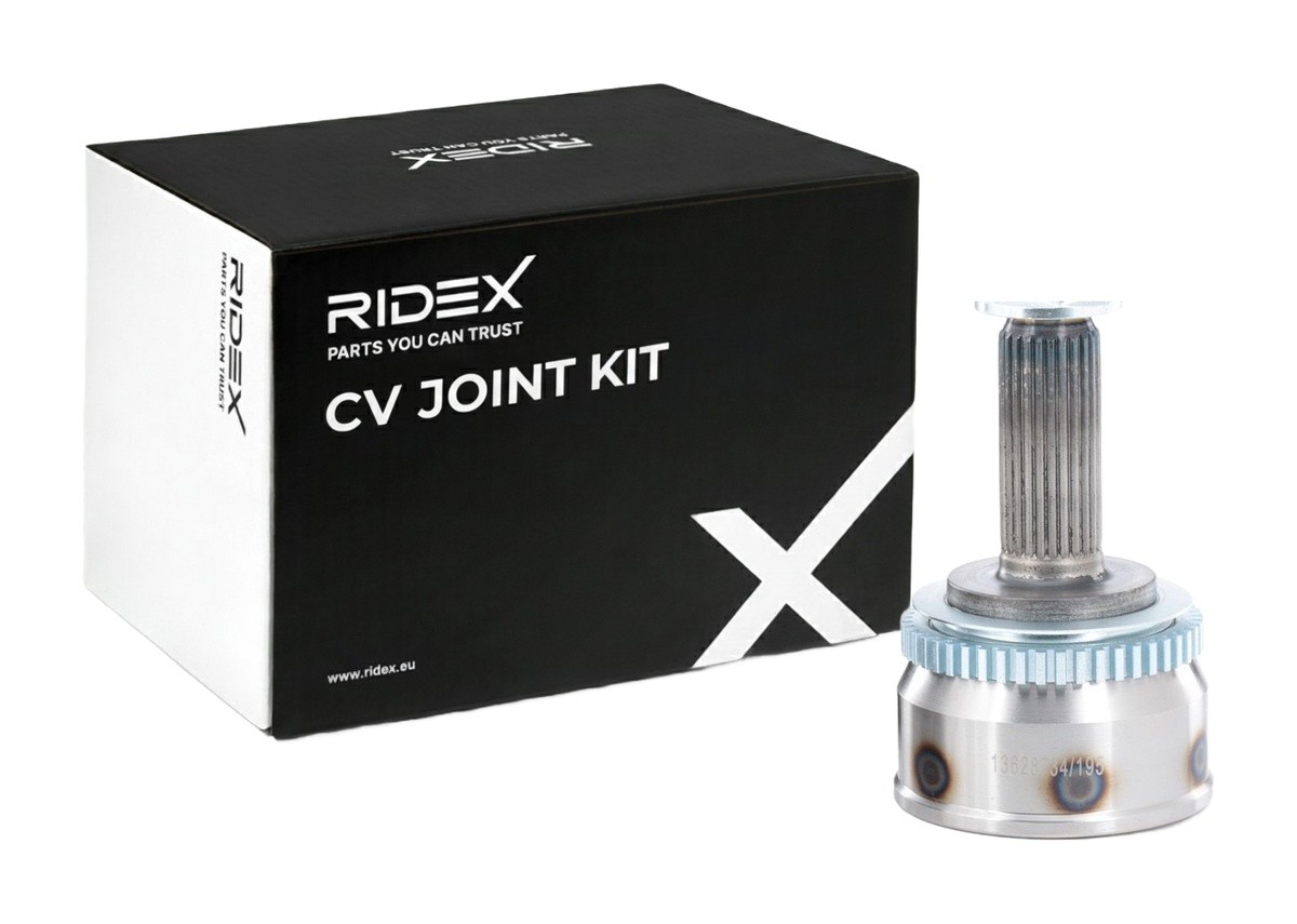 RIDEX 5J0147: Homokineet reparatie set, aandrijfas Wielzijde, Vooras, Met rubber manchet