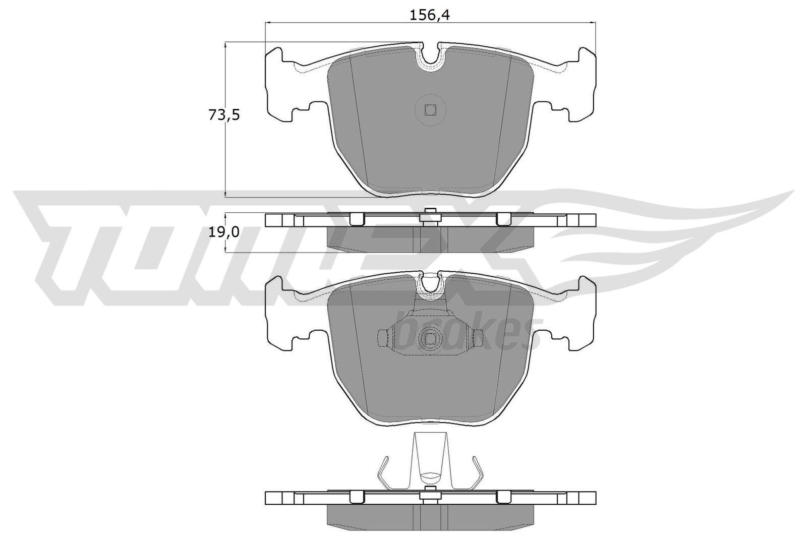 TOMEX brakes TX 13-23: Bromsbelägg framaxel