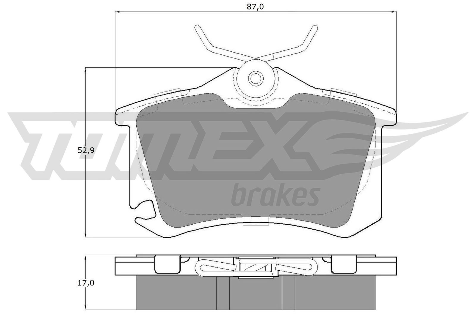 TOMEX brakes TX 15-22: Plaquettes de frein Essieu arrière