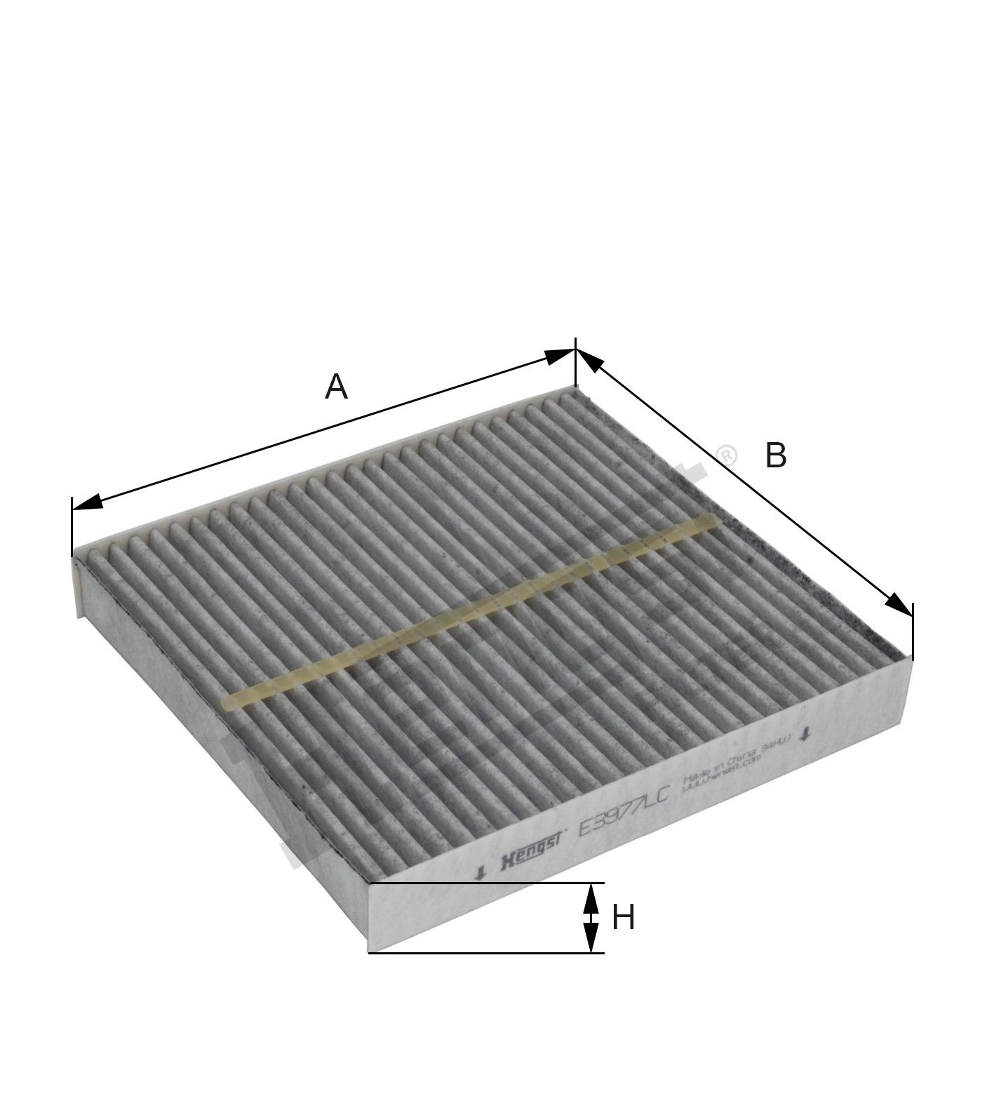 HENGST FILTER E3977LC: Innenraumfilter Pollenfilter, Aktivkohlefilter
