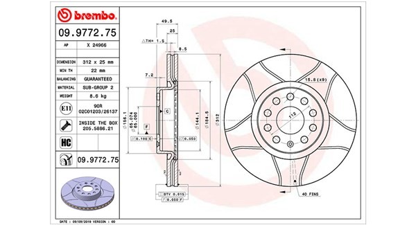 MAGNETI MARELLI 360406050605: Bremsscheibe Ø: 312mm, geschlitzt, Ø: 312mm, mit Schrauben