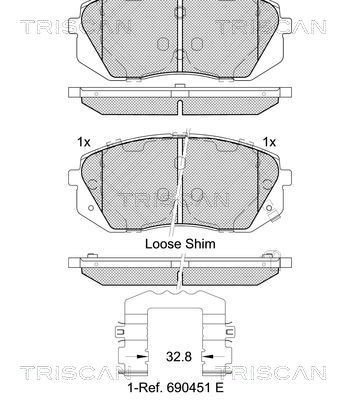 TRISCAN 8110 43054: Remblokken