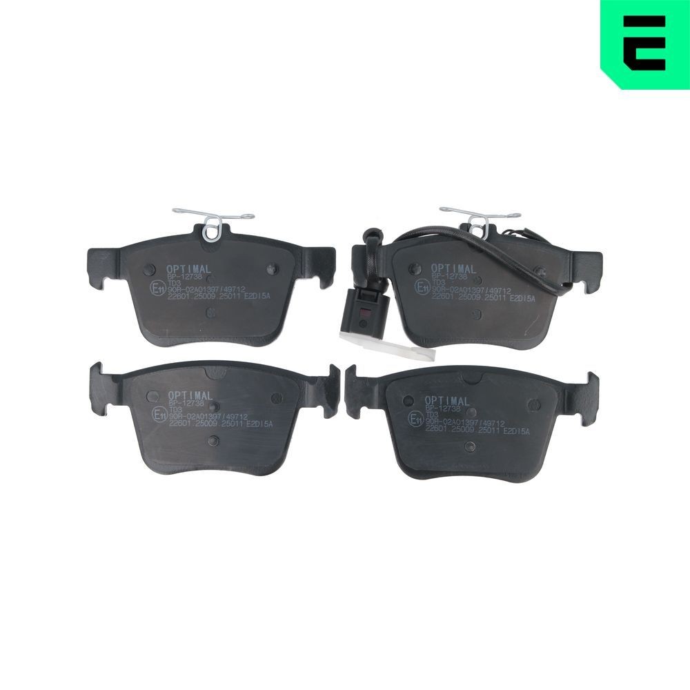 OPTIMAL BP-12738: Bromsbelägg Bakaxel