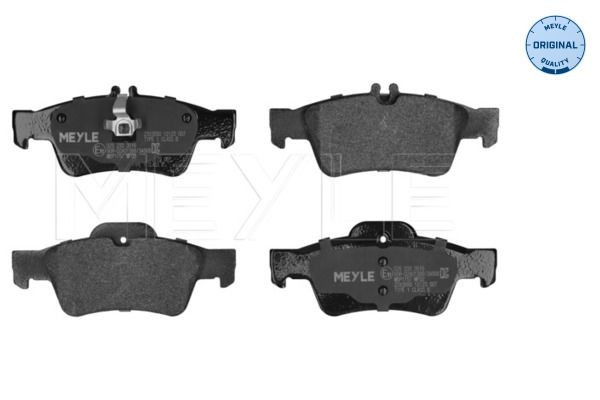 MEYLE 025 233 3516: Fékbetét készlet, tárcsafék MEYLE-ORIGINAL: True to OE. hátsótengely, csikorgásgátló lemezzel