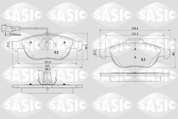 SASIC 6216089: Remblokken Vooras