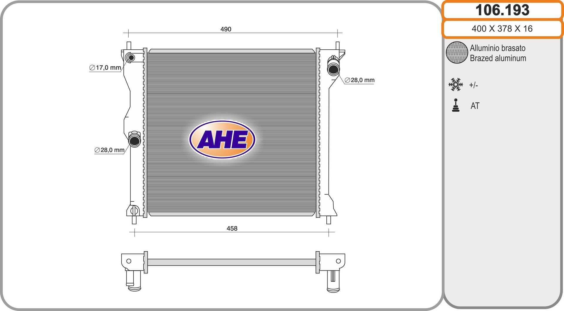 AHE 106.193: Radiateur du moteur