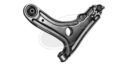 DYS 20-00202-2: Носач, окачване на колелата на предната ос отляво, отдолу, Стомана