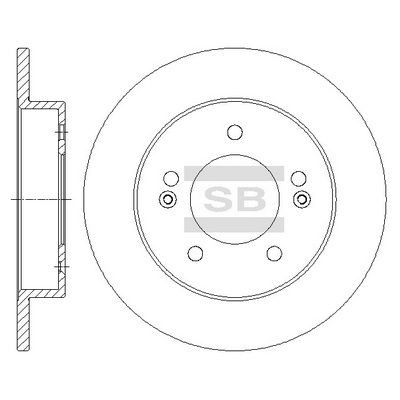 Hi-Q SD1106 Bremsscheibe Ø: 258mm, voll, Ø: 258mm