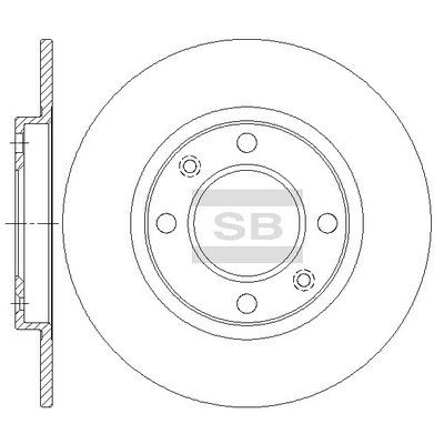 Hi-Q SD5007: Piduriketas Tagasild, Ø: 247mm, täis, Ø: 247mm