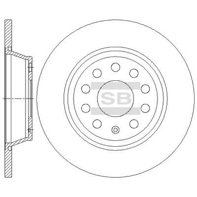 Hi-Q SD5414: Bromsskiva Ø: 282mm, full, Ø: 282mm