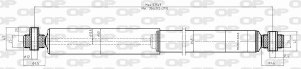 OPEN PARTS SAB8317.32: Støtdemper bakaksel, gasstrykk, teleskopstøtdemper