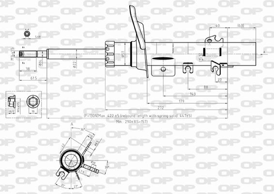 OPEN PARTS SAB8359.31: Støtdemper framaksel venstre, gasstrykk, Fjærbein