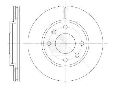 NPS P330A04: Féktárcsa elsőtengely, Ø: 247mm, Szellőztetett, Ø: 247mm
