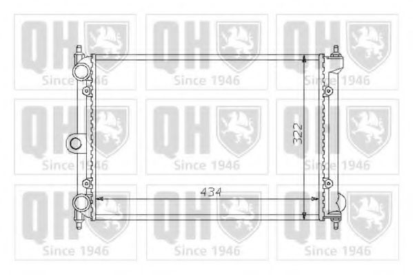 QUINTON HAZELL QER1407: Radiateur du moteur 430-322-34