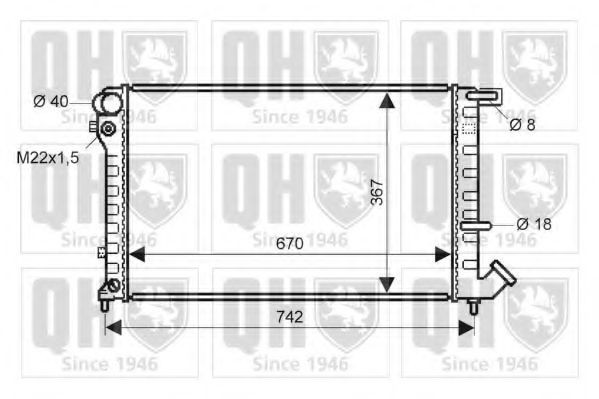 QUINTON HAZELL QER1804: Radiateur du moteur 670-367-31