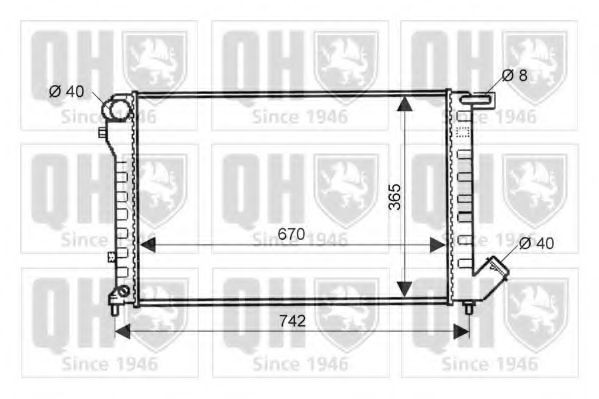 QUINTON HAZELL QER2100: Radiateur du moteur 670-365-27