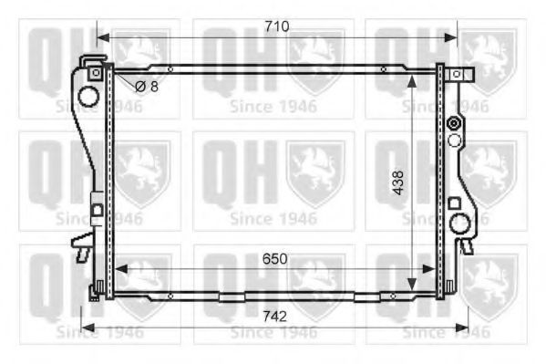 QUINTON HAZELL QER2124: Radiator, motorkjøling 650-438-40